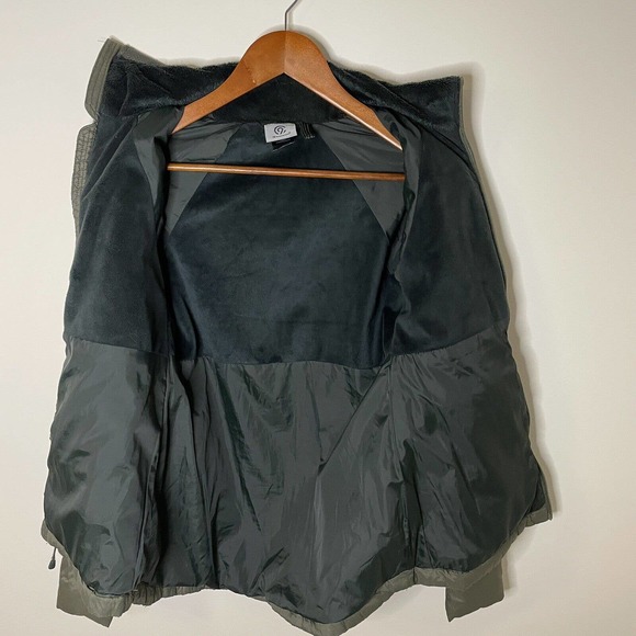 Champion Khaki Green Activewear Zip Jacket Women’s XS - Soft Fleece Upper Lining - Picture 8 of 12